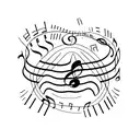 music lovers tattoo design idea