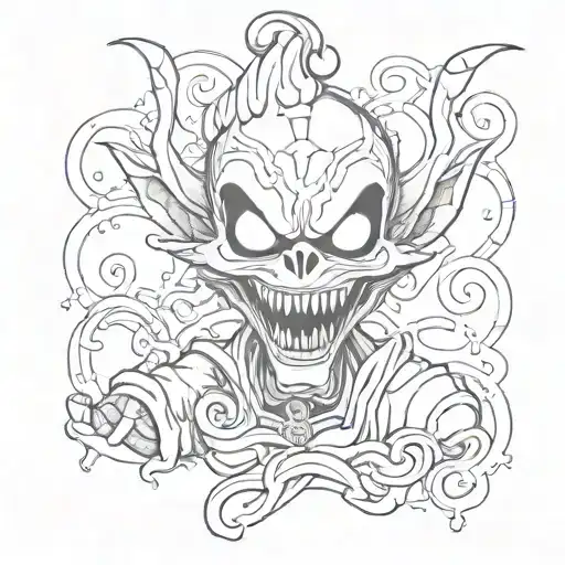 alien stitch in insane clown posse tattoo design idea