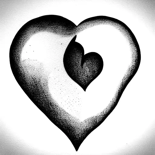 Birth flowers of February, September and December inside a shape of heart tattoo design idea