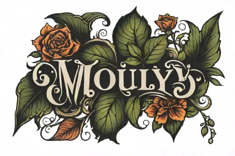 Molly written tattoo design idea