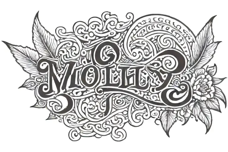 Molly written tattoo design idea