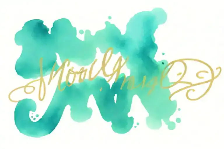 Molly written with a heart tattoo design idea