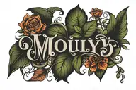 Molly written tattoo design idea