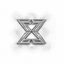 Two mirrored Letters E tattoo design idea