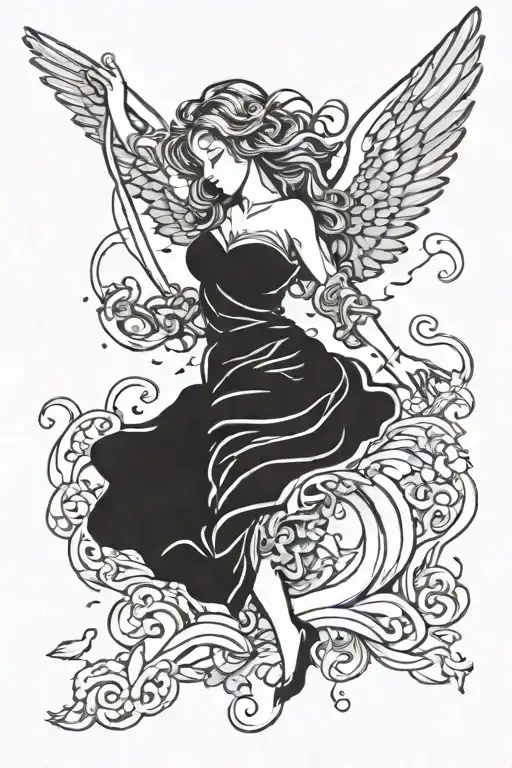 a concept tattoo of a falling angel tattoo design idea