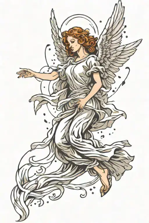 a concept tattoo of a falling angel tattoo design idea