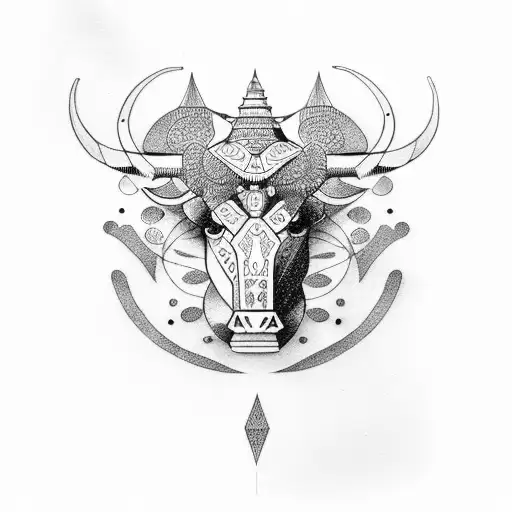 taurus and virgo tattoo design idea