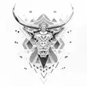 taurus and virgo tattoo design idea