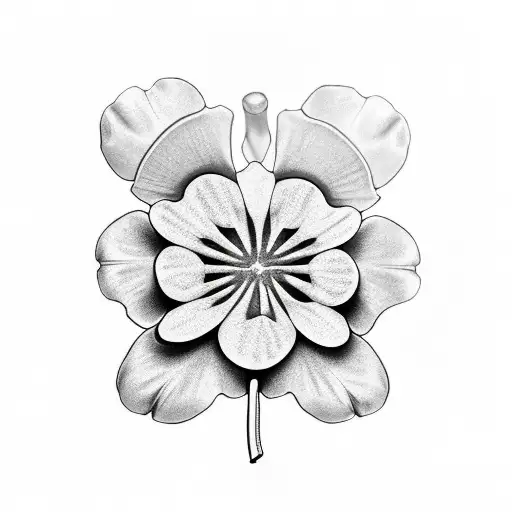 4 leaf clover tattoo design idea
