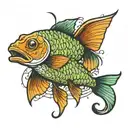 fishting irish stick figure keith herring   tattoo design idea