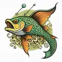 fishting irish stick figure keith herring   tattoo design idea