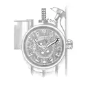 A tattoo design depicting a watchmaker at work, surrounded by tools and timepieces, showcasing your passion for watchmaking tattoo design idea