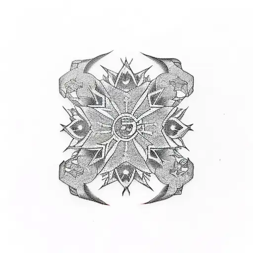 starburst tattoo design idea