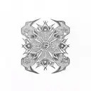 starburst tattoo design idea