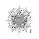 starburst tattoo design idea