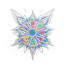 starburst tattoo design idea