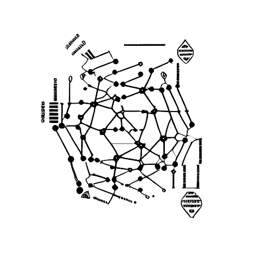 The phrase "Familiarity breeds contempt" surrounded by the chemical structure of Oxytocin  tattoo design idea