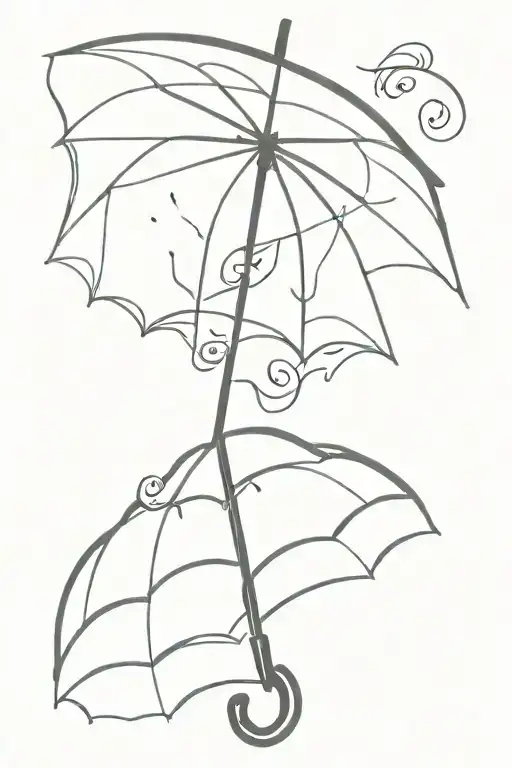 umbrella from an s and c tattoo design idea