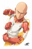 one punch man holding tattoo design idea