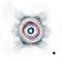 black hole event horizon tattoo design idea