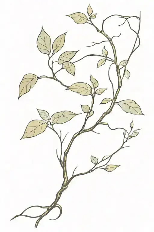 Minimalist and elegant  The plant or vine should symbolize growth and persistence  The word "Sisu" or "Kintsugi" should  tattoo design idea