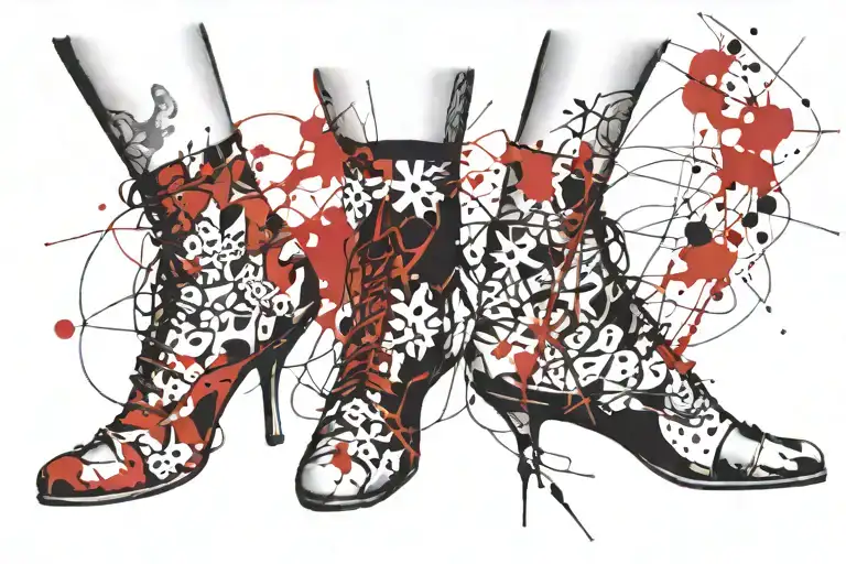 lacy socks tattoo design idea