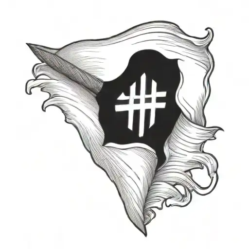 Spanish flag with Swiss Army symbol Inside   tattoo design idea