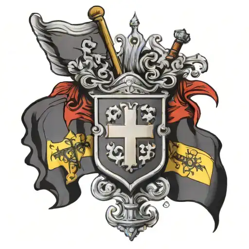 Combine elements of Swiss and Spanish flags in a tattoo representing the client's passions tattoo design idea