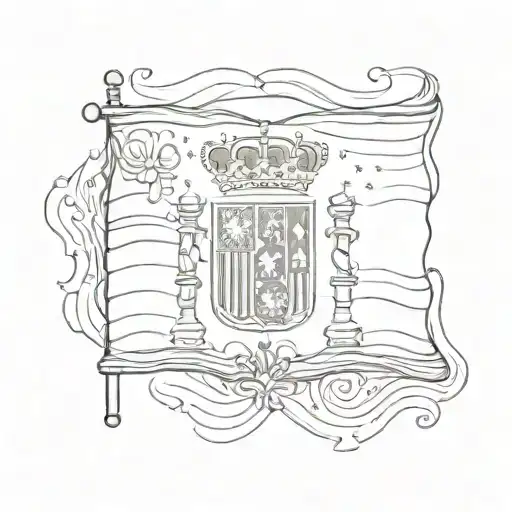 Spanish flag tattoo design idea