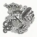 Spanish flag  tattoo design idea