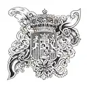 Spanish flag  tattoo design idea