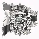 Spanish flag  tattoo design idea