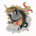 Spanish flag  tattoo design idea