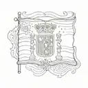 Spanish flag tattoo design idea