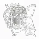 Spanish flag tattoo design idea