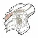 Spanish flag tattoo design idea