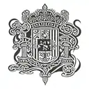 Spanish flag  tattoo design idea