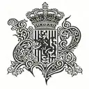 Spanish flag  tattoo design idea