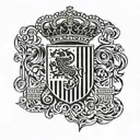 Spanish flag  tattoo design idea