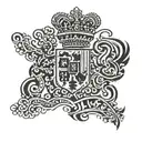 Spanish flag  tattoo design idea