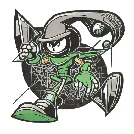 Marvin the Martian looney tunes tattoo design idea