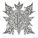 German tribal patterns tattoo design idea