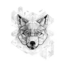 rostro de lobo tattoo design idea