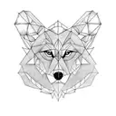 rostro de lobo tattoo design idea