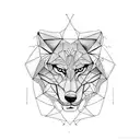rostro de lobo tattoo design idea