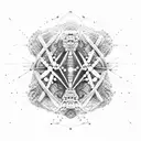 DNA HELIX, robot, volcano tattoo design idea