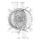 DNA HELIX, robot, volcano tattoo design idea