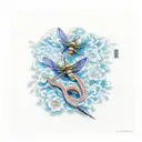 Japanese temple surrounded by dragonflies  tattoo design idea