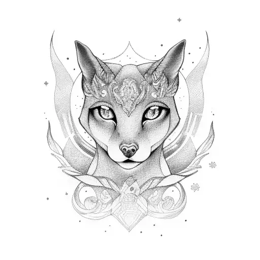 aurora from mountain tattoo design idea