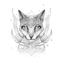 aurora from mountain tattoo design idea